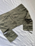 Load image into Gallery viewer, 00's Khaki satin micro mini w attached cargo pockets • Size 8