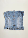 Load image into Gallery viewer, 00's DKNY denim corset top • Size S
