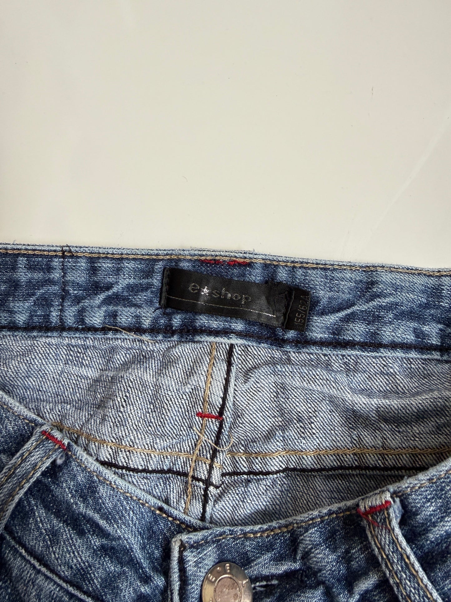 00's El jeans embroidered denim mini • Size 6