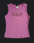 Load image into Gallery viewer, 00's D&G pink tank w motif logo • Size M
