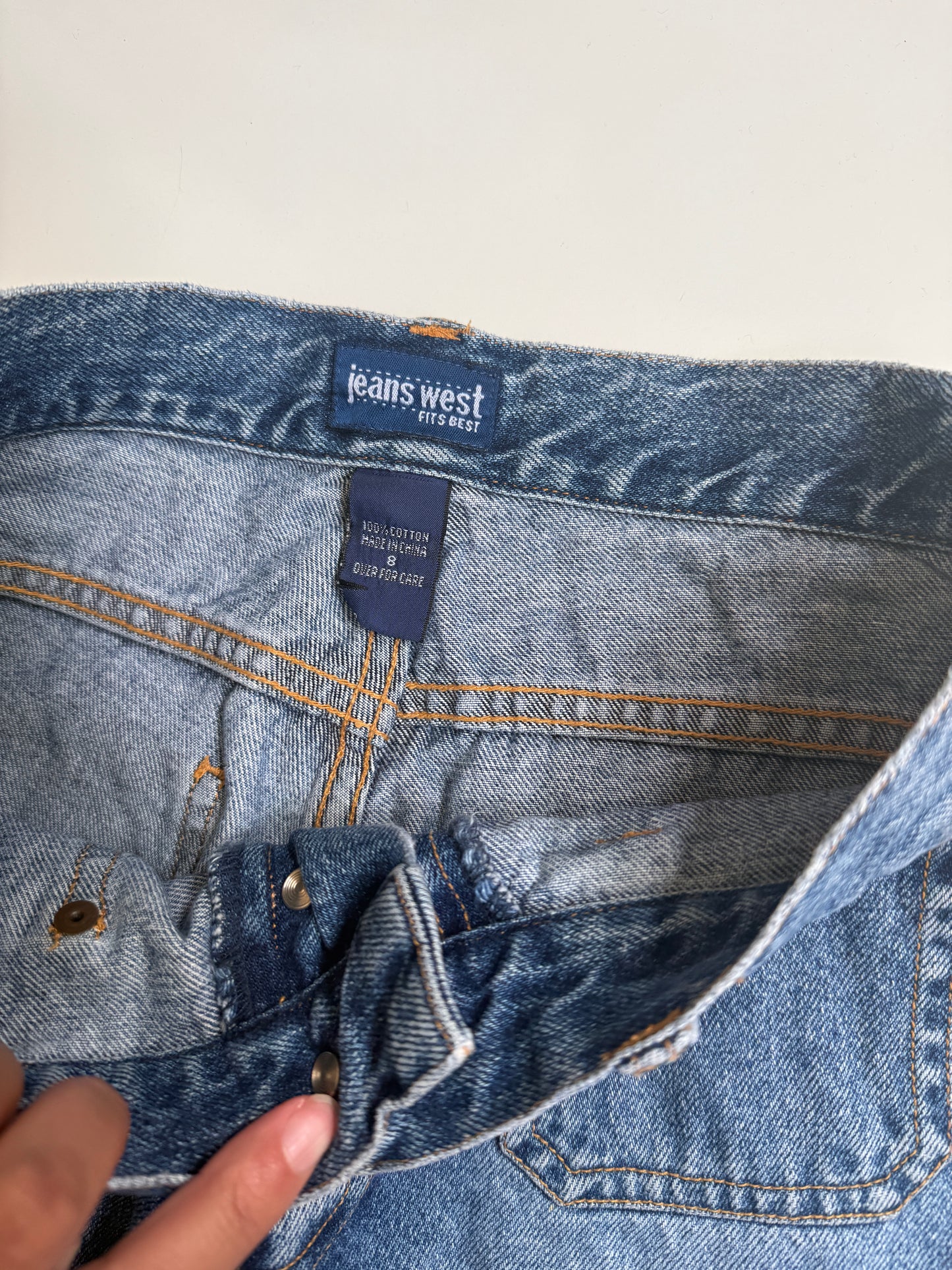 00's USA Denim button fly flares • Size 8
