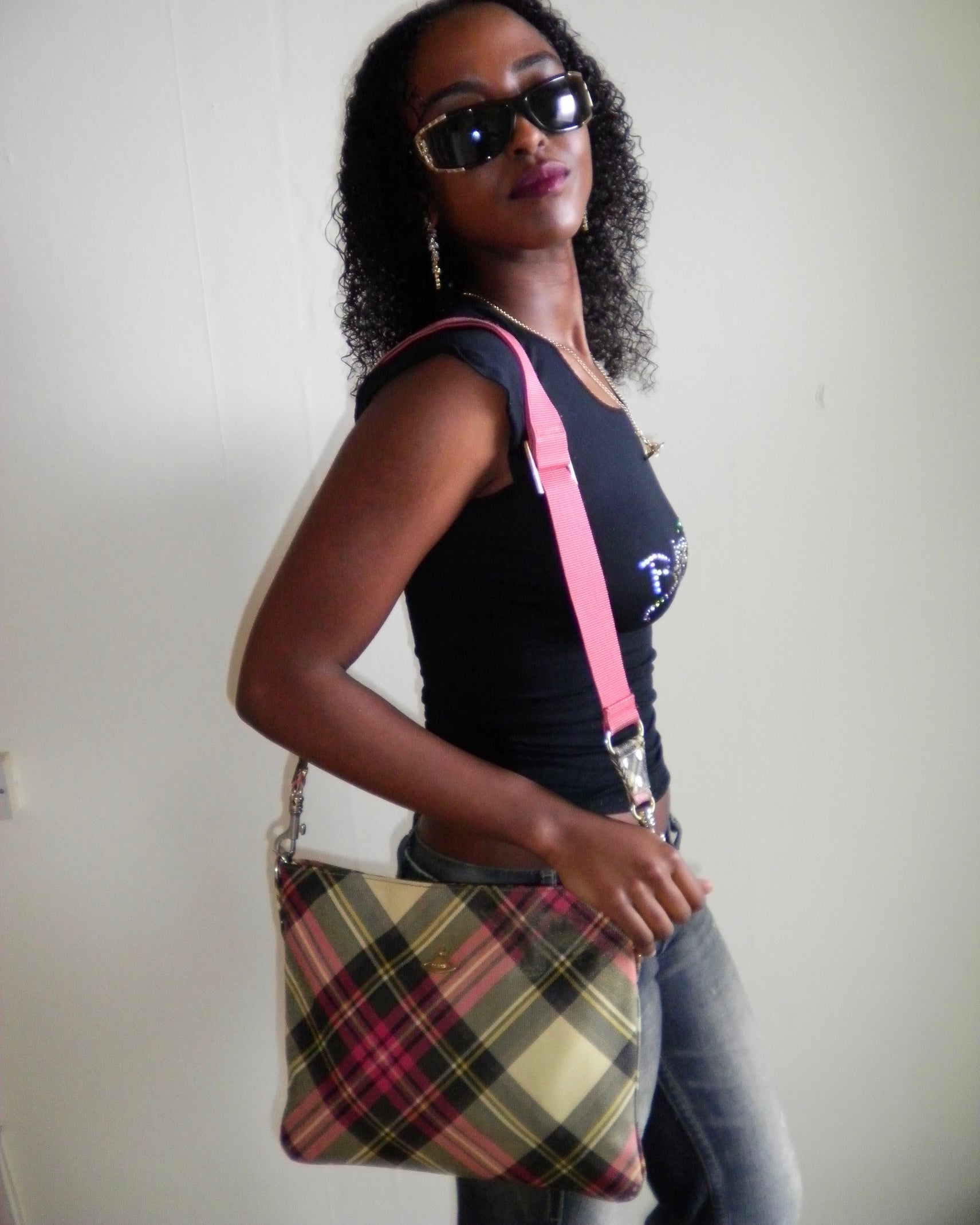 00's Vivienne Westwood plaid cross body