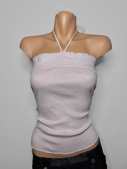 00's Baby pink cotton halter • Size M/L