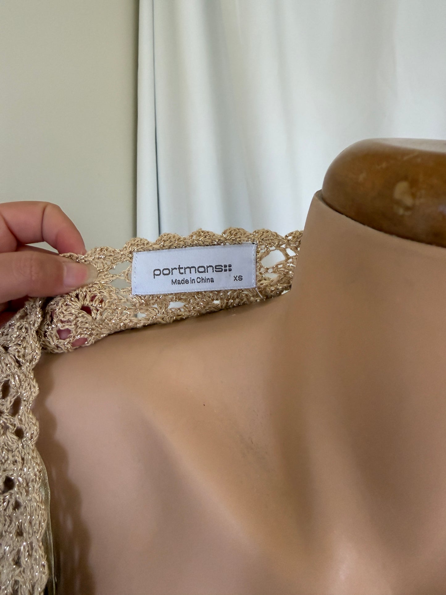 00's Glitter crocheted bolero • Size XS/S