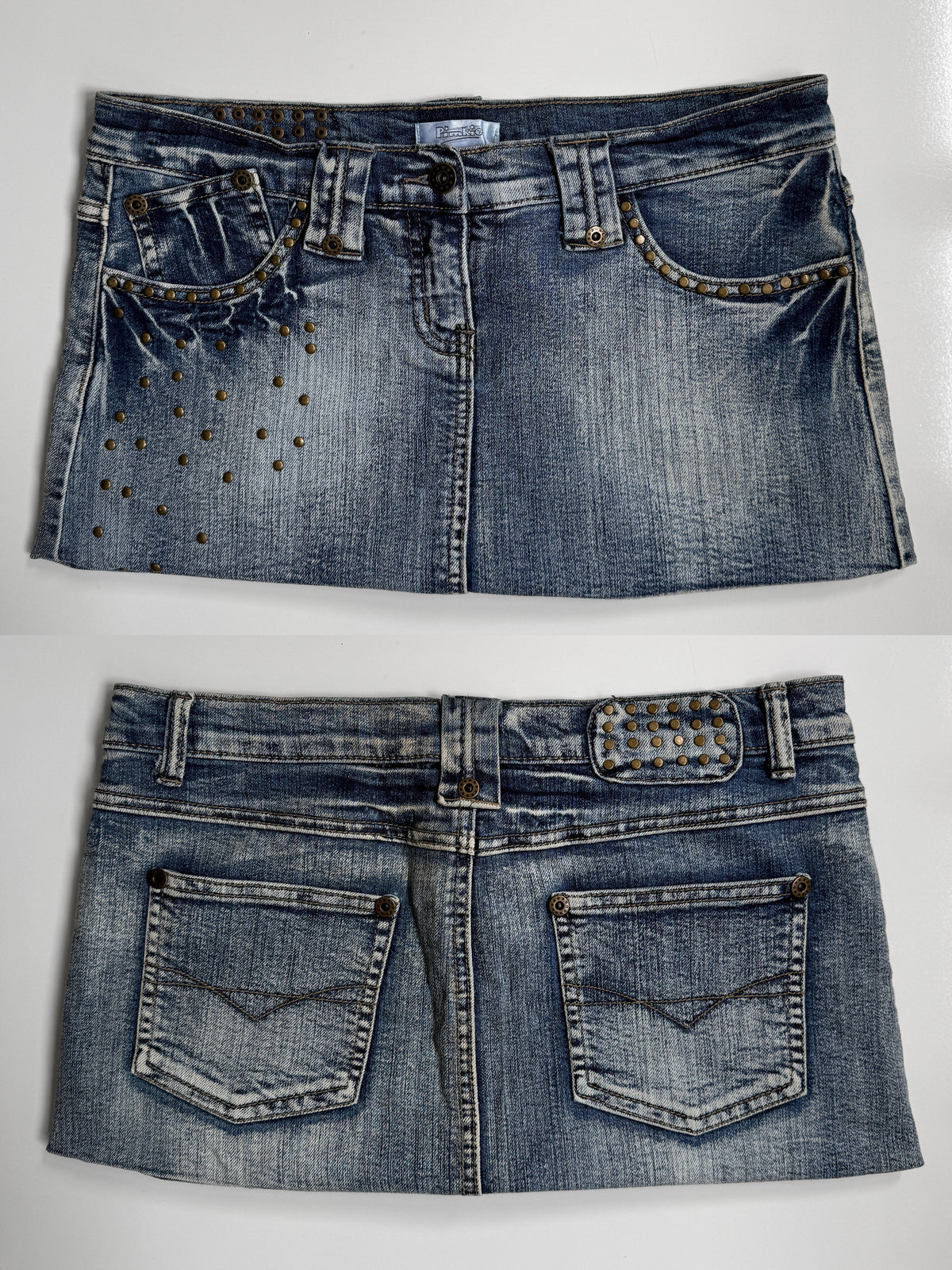 00's Pimkie denim studded micro mini • Size 10