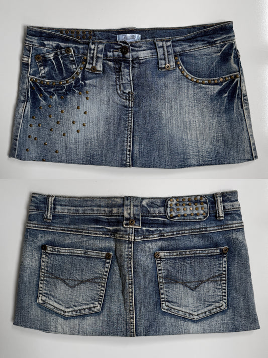 00's Pimkie denim studded micro mini • Size 10
