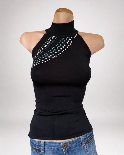 00s Cache sequin knit halter • Size L