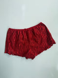 Load image into Gallery viewer, 00's Red pattern lace boy shorts • Size XS/S
