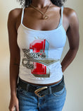 Load image into Gallery viewer, 00's Khamsin racer print cami • Size S/M
