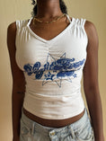 Load image into Gallery viewer, 00's Jennyfer glittery baby tee w halter ring detail • Size S
