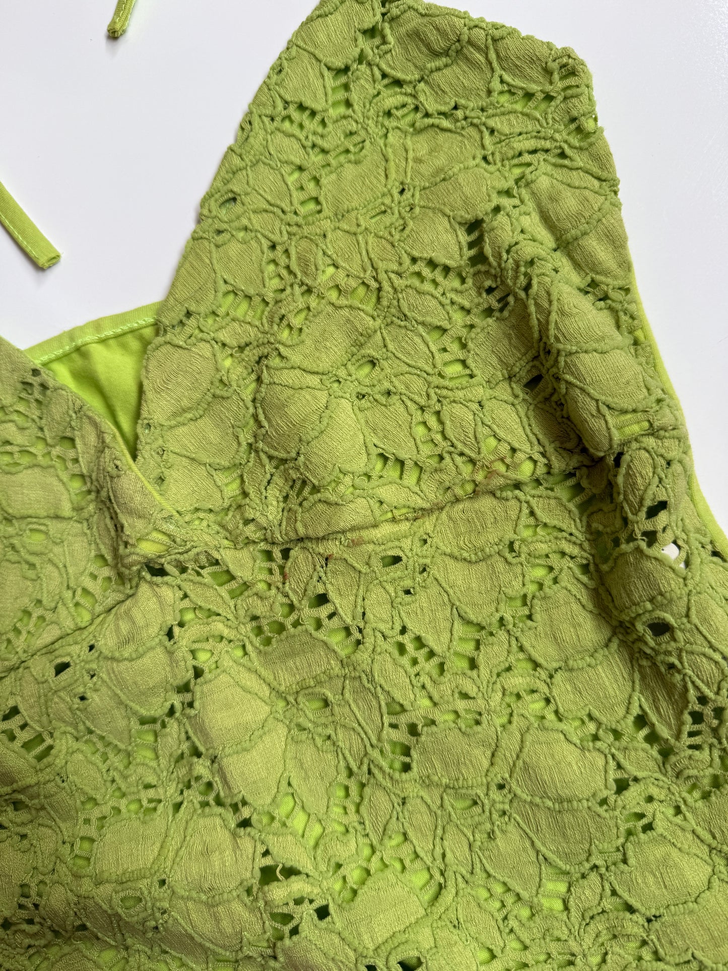 00's Italian green lace cami • Size S/M