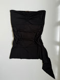 Load image into Gallery viewer, 00's asym tube top w ruffle detail • Size L
