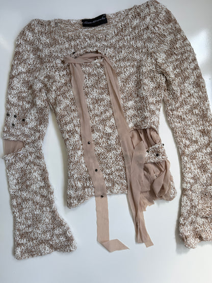 00's Unique distressed knit • Size S