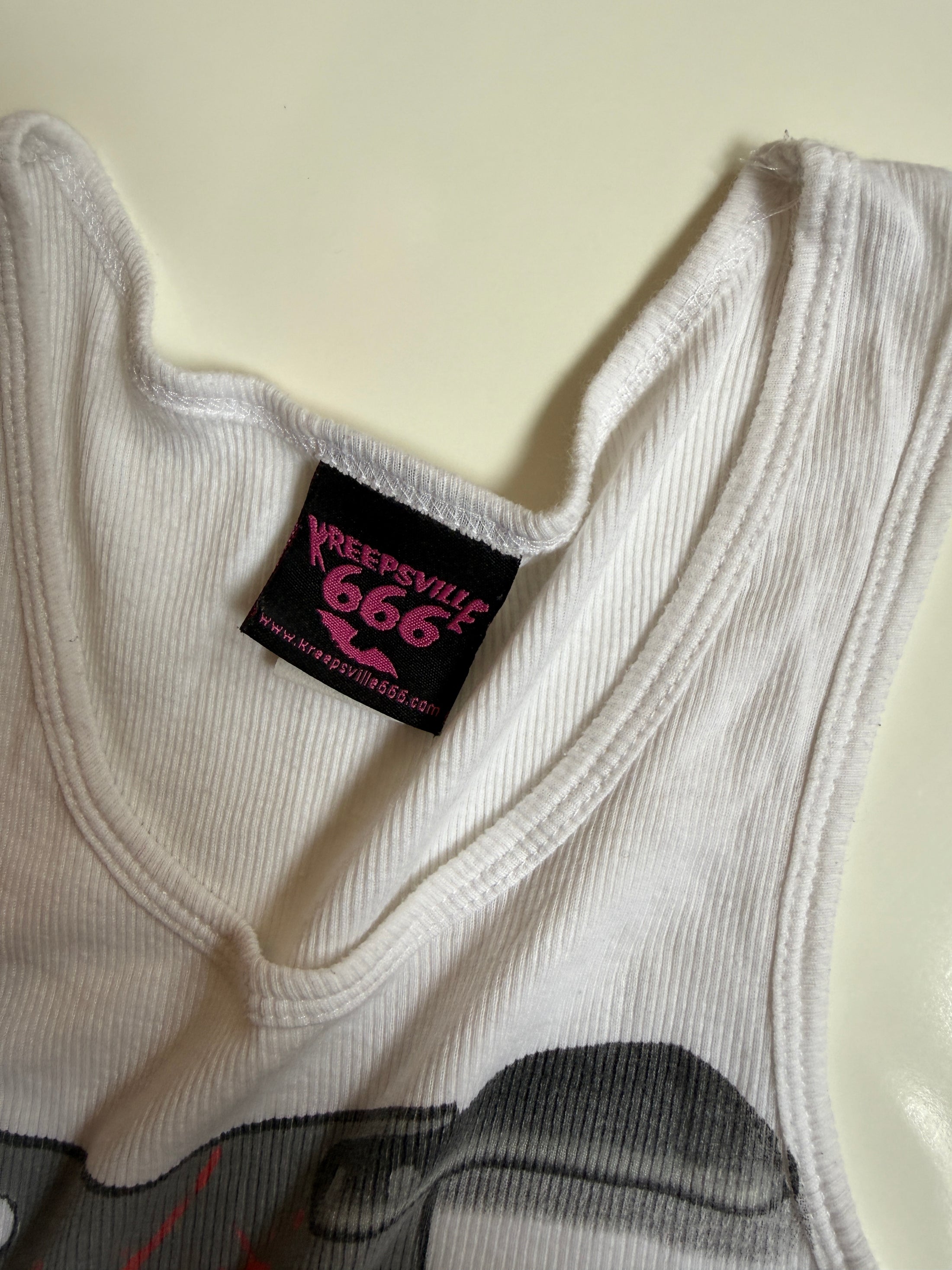 USA 00's Ribbed graphic tank • Size S