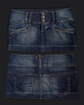 Load image into Gallery viewer, 00's triple button denim micro mini • Size 12

