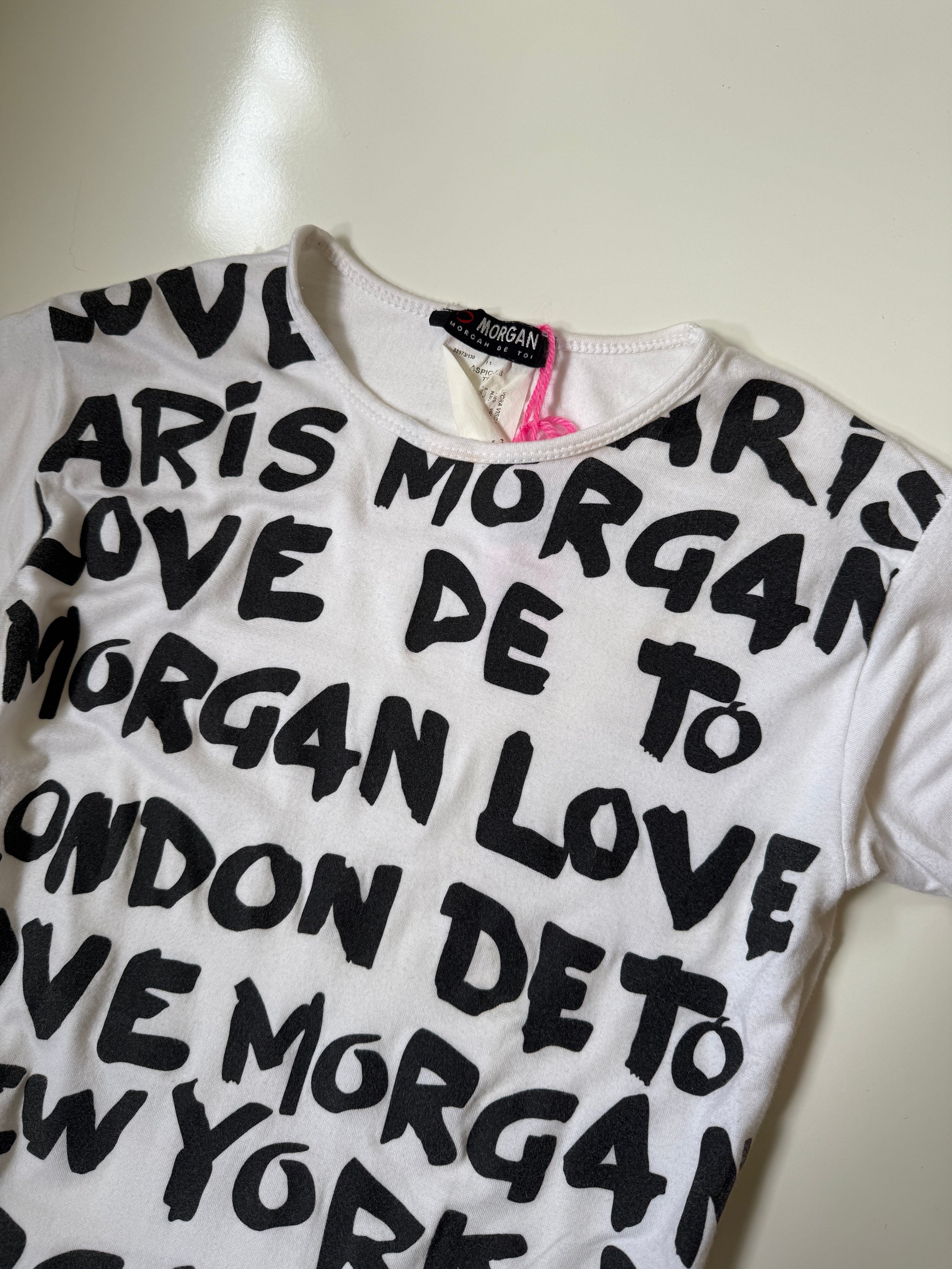 00's Morgan print baby tee • Size S