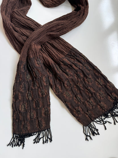 00s Wool blend brown scarf