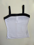 Load image into Gallery viewer, 00's Cotton cami w denim trim • Size M
