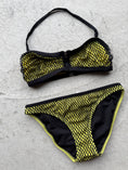 Load image into Gallery viewer, 00's Yellow w mesh overlay zipper bikini • Size S/M

