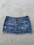 Load image into Gallery viewer, 00's Denim distressed micro mini • Size 8
