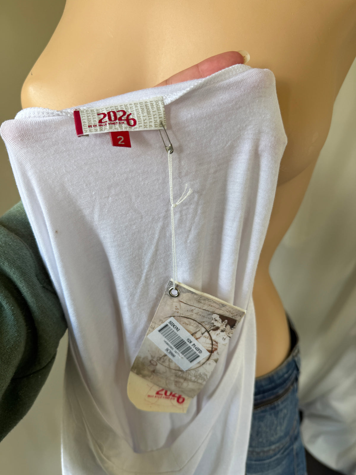 Deadstock 00s Deux Mille Vingt Six 2026 (Cop Copine sister brand) wool blend mesh long sleeve • Size M