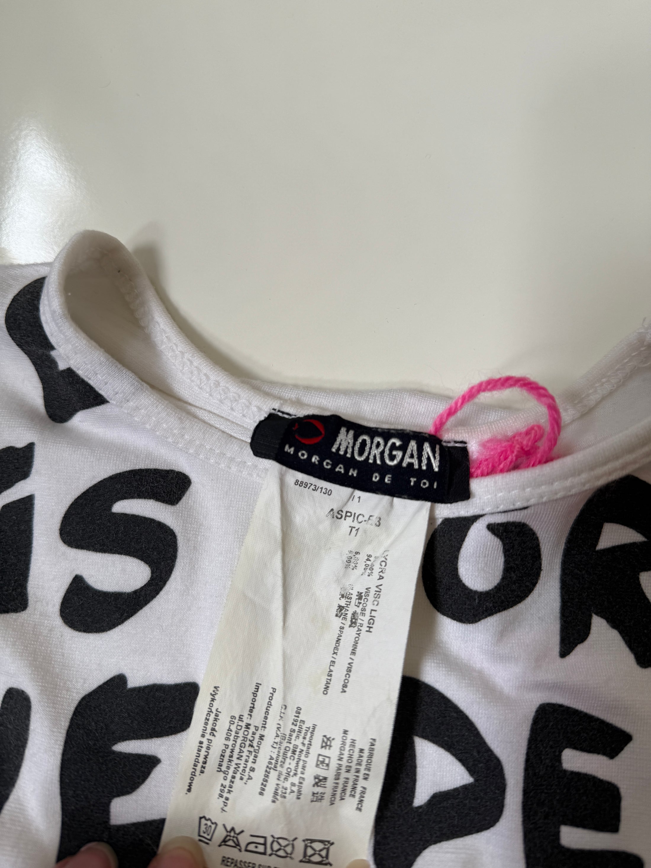 00's Morgan print baby tee • Size S