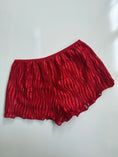 Load image into Gallery viewer, 00's Red pattern lace boy shorts • Size XS/S
