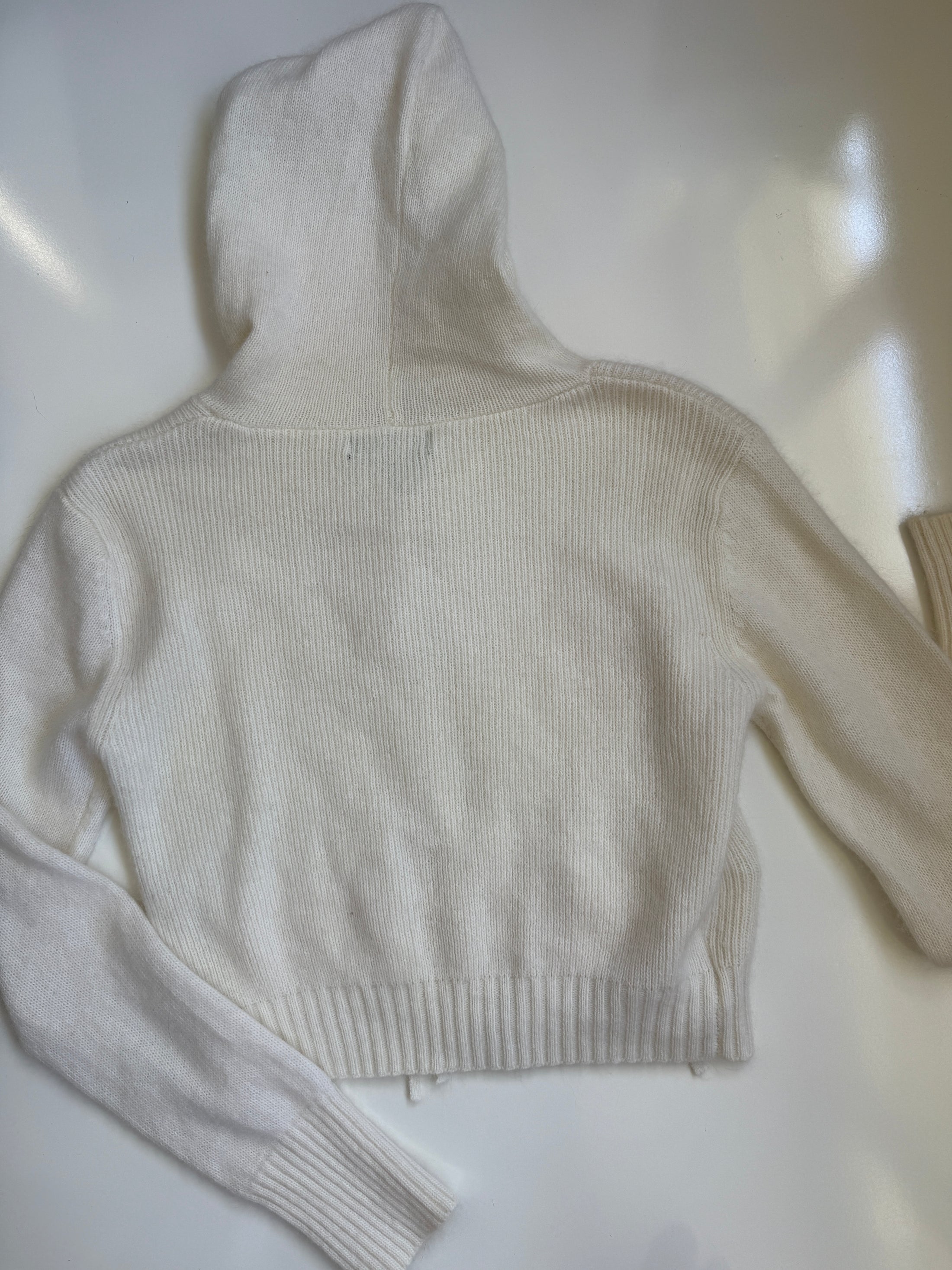 00's Mango angora/wool blend knit hoodie • Size XS/S