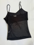 Load image into Gallery viewer, 00's Mesh embroidered cami w ribbon • Size M
