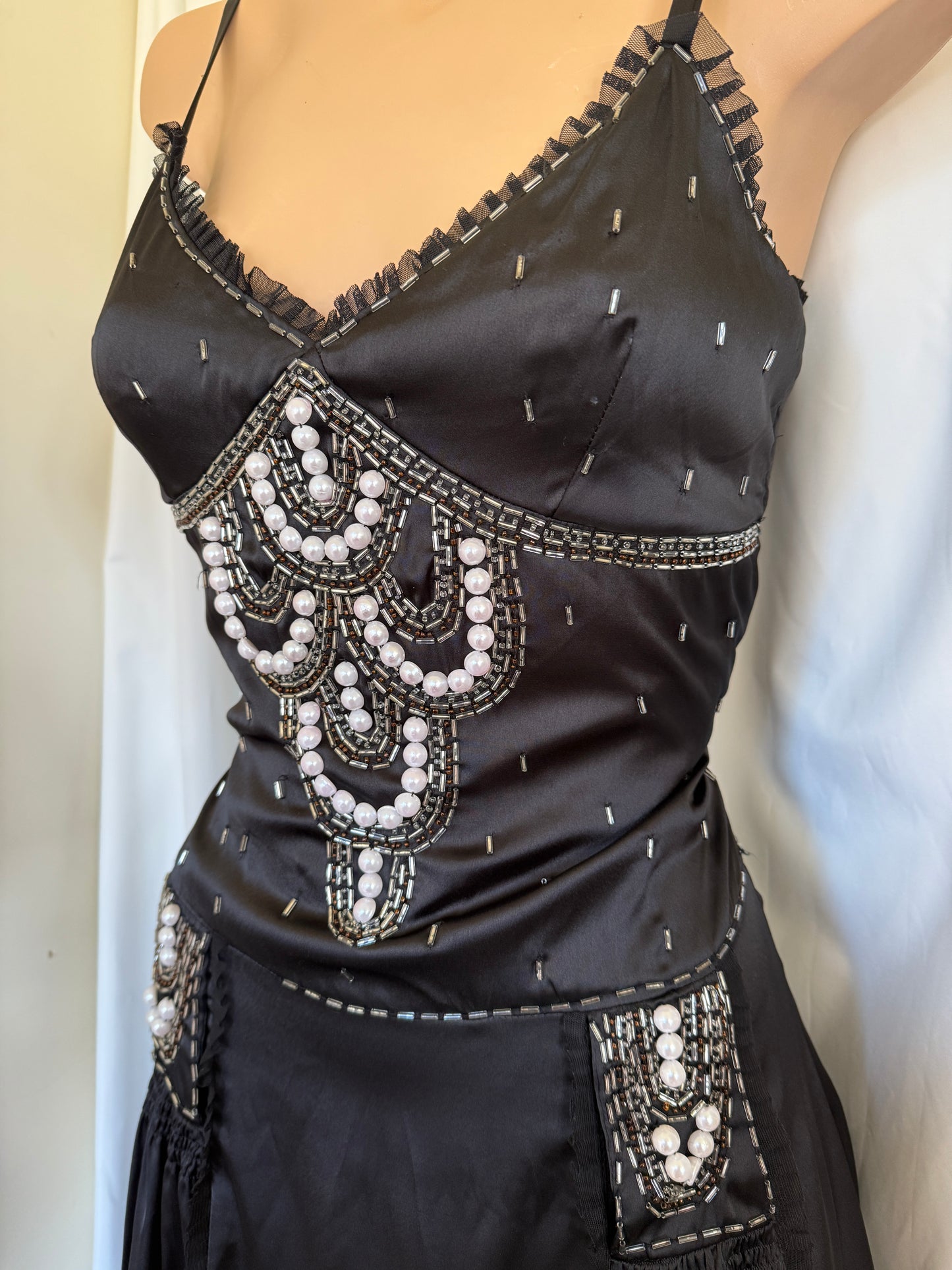 00's Monsoon beaded midi dress • Size 8/10