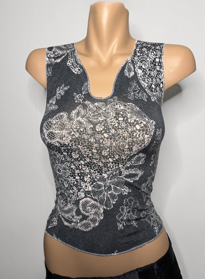00's Miss Sixty pattern tank • Size XS/S