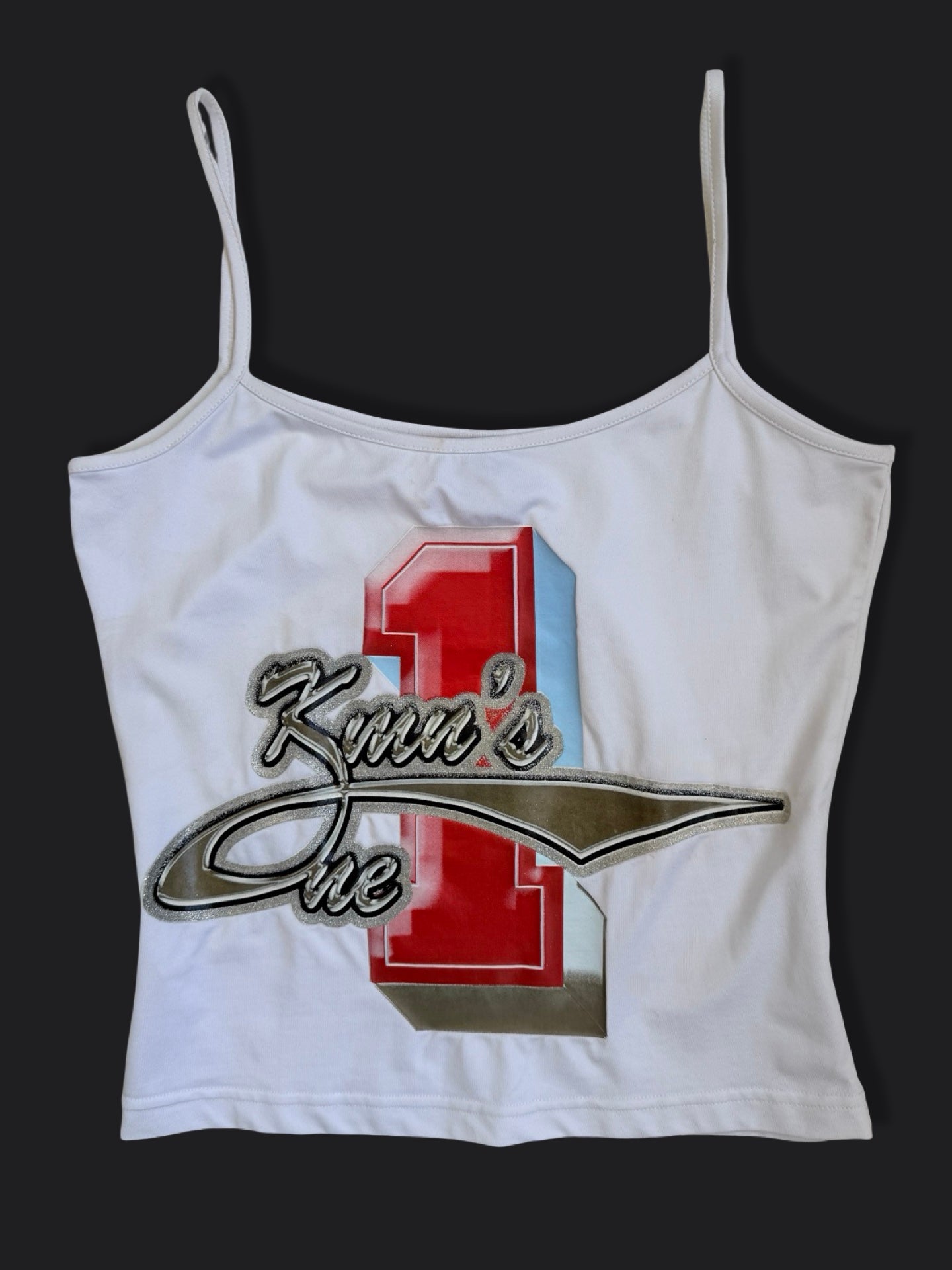 00's Khamsin racer print cami • Size S/M