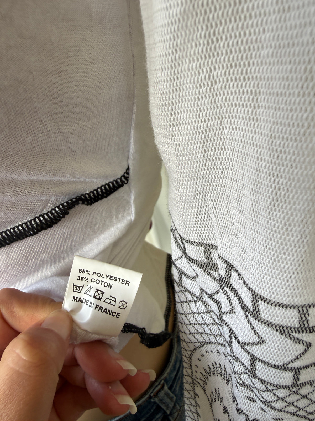 Deadstock 00s Deux Mille Vingt Six 2026 (Cop Copine sister brand) wool blend mesh long sleeve • Size M