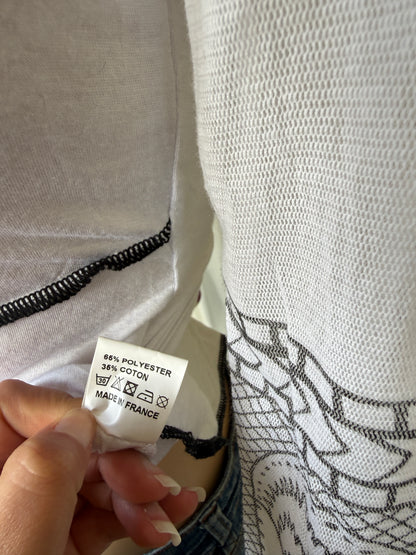 Deadstock 00s Deux Mille Vingt Six 2026 (Cop Copine sister brand) wool blend mesh long sleeve • Size M