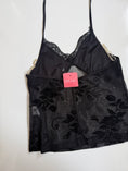 Load image into Gallery viewer, Deadstock 00's mesh velvet imprinted halter • Size M

