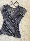 Load image into Gallery viewer, 00's Stripy sheer flowy top
