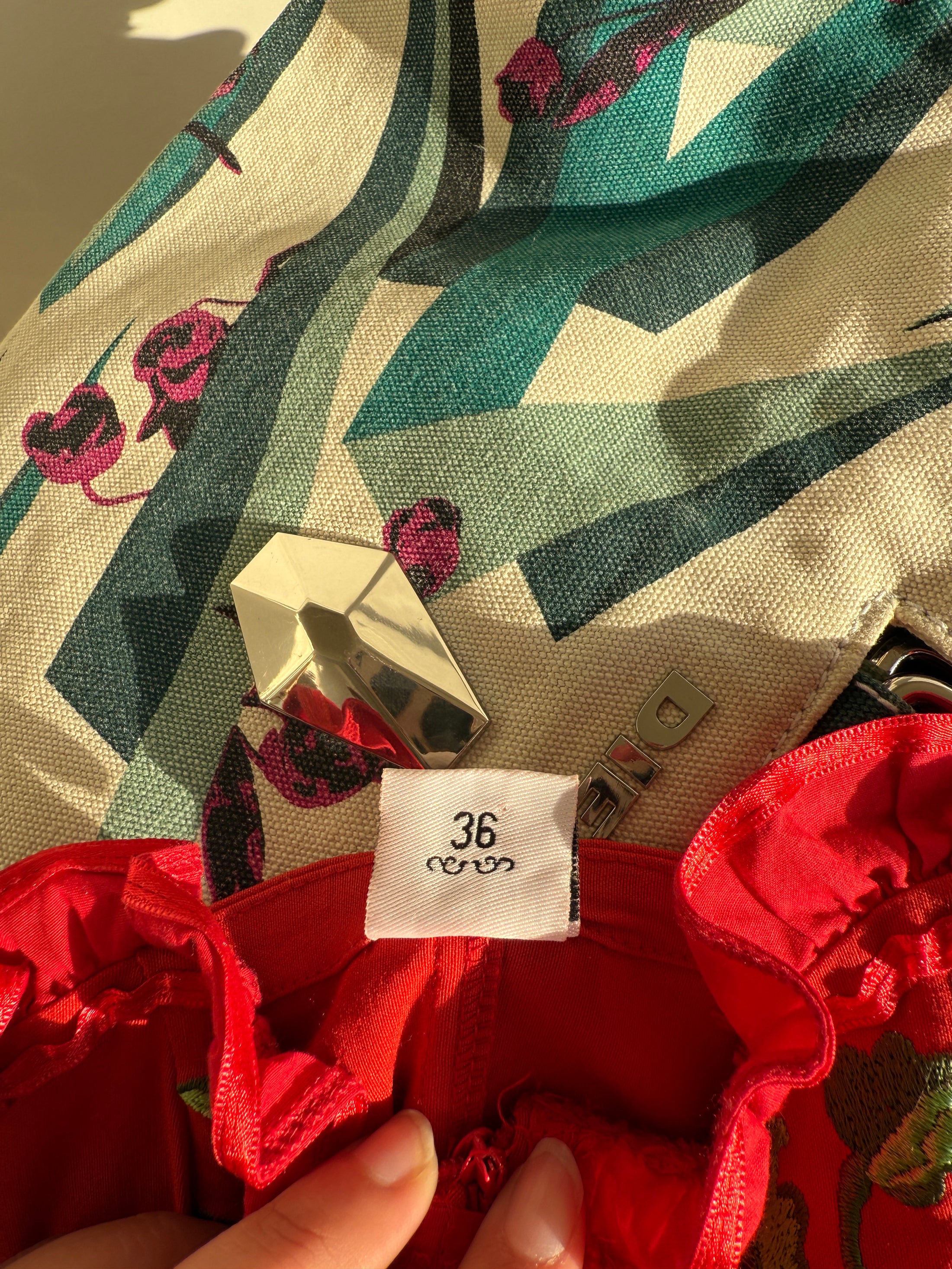 00's Diesel canvas pattern bag