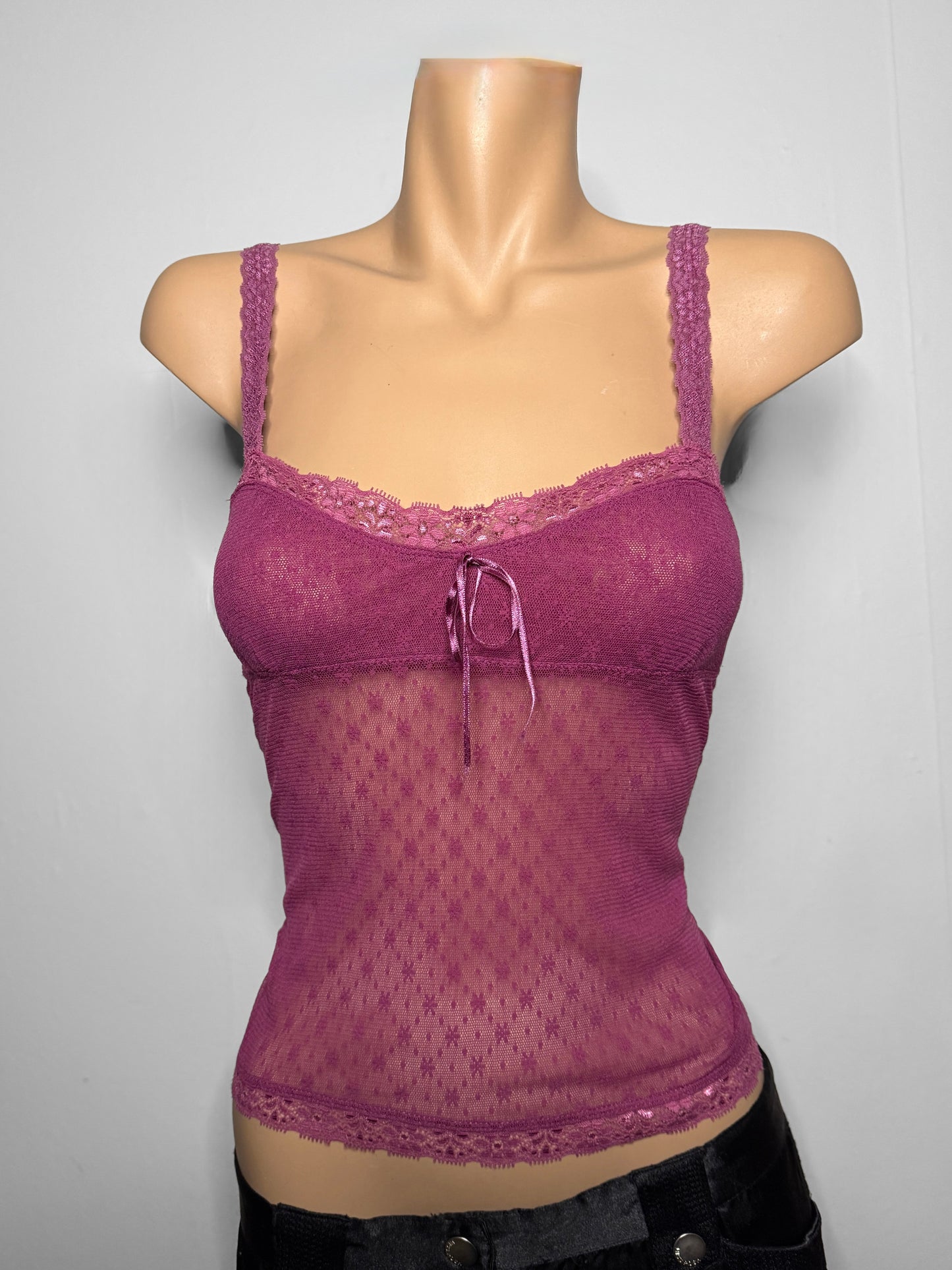 00's Mango mesh lace cami • Size S