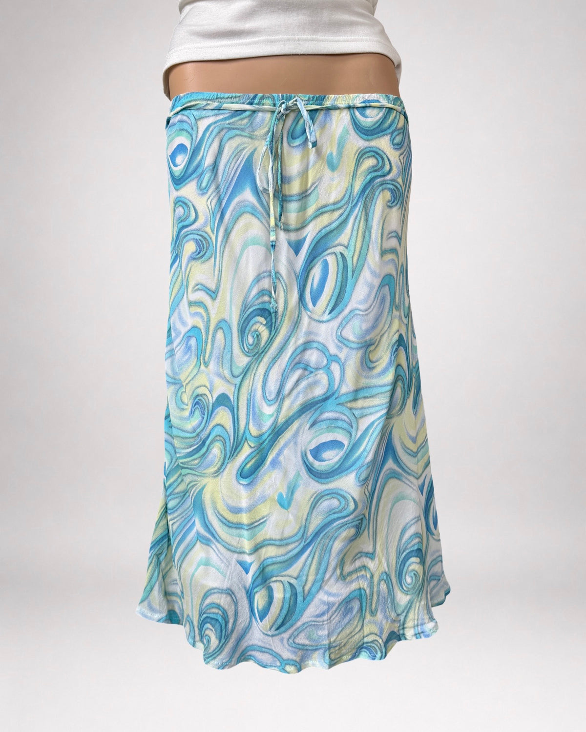 00's Swirl pattern midi skirt • Size M/L