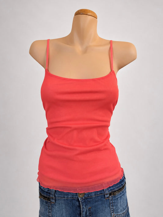 AU 90's/00's Peach mesh lined cami • Size M