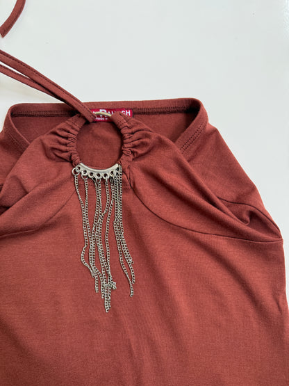 00's Chain detail halter • Size S