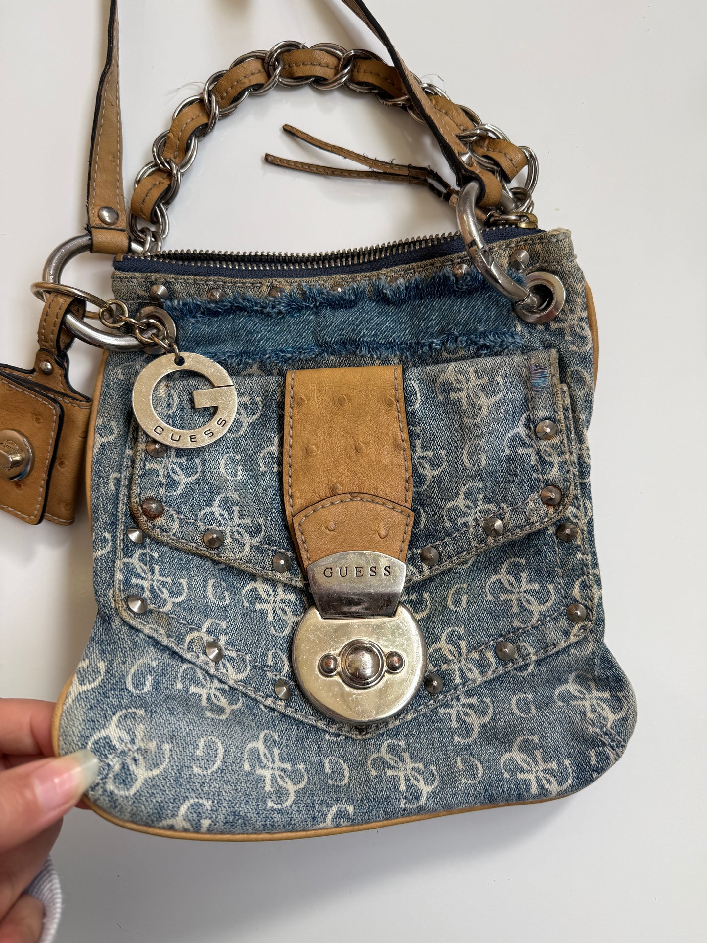 00's Guess denim crossbody