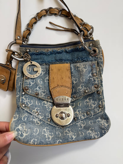 00's Guess denim crossbody