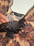 Load image into Gallery viewer, 00's Morgan pattern sheer butterfly wings top • Size S
