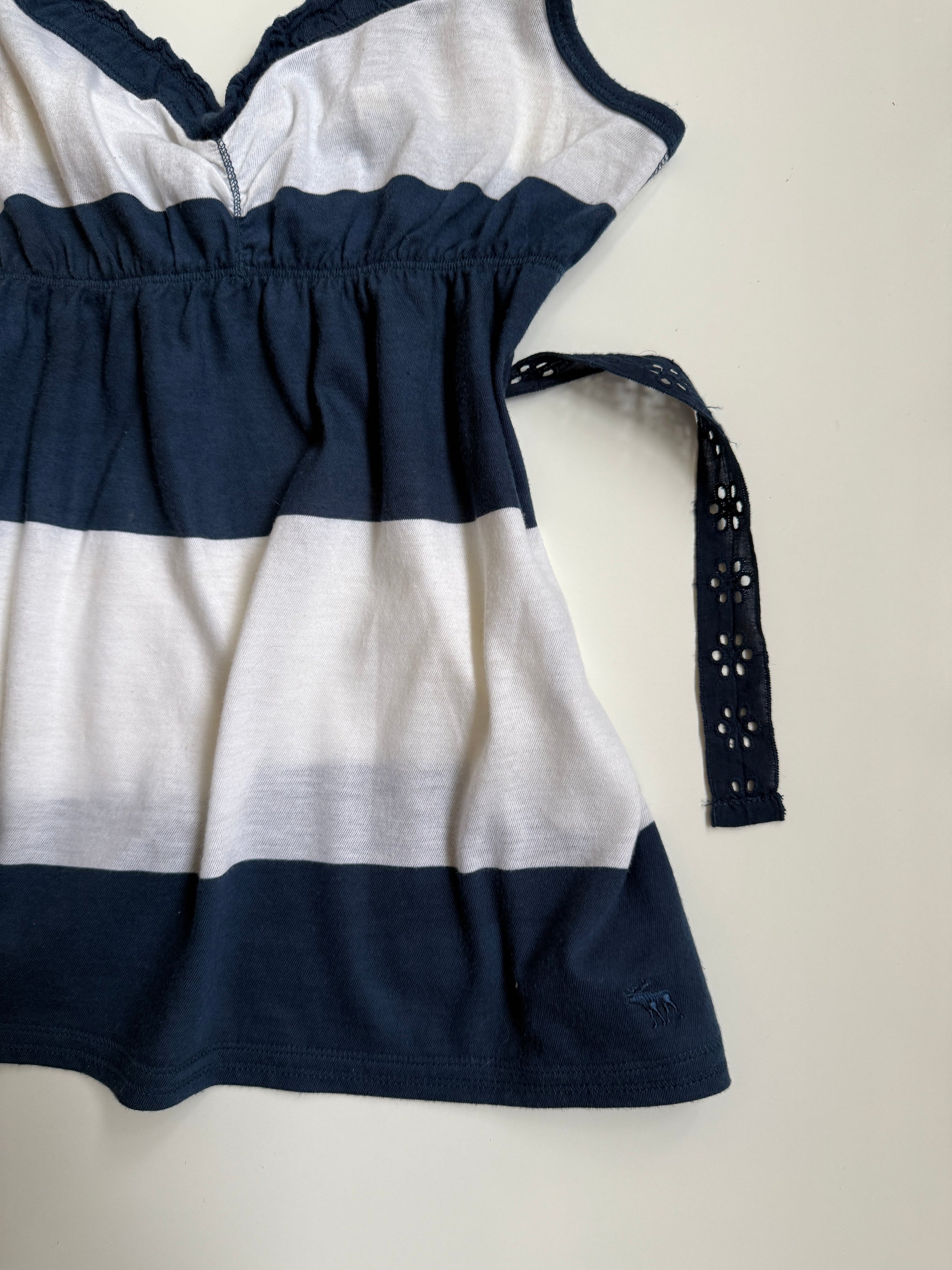 00's Abercrombie & Fitch striped baby doll cami w tie up detail• Size S