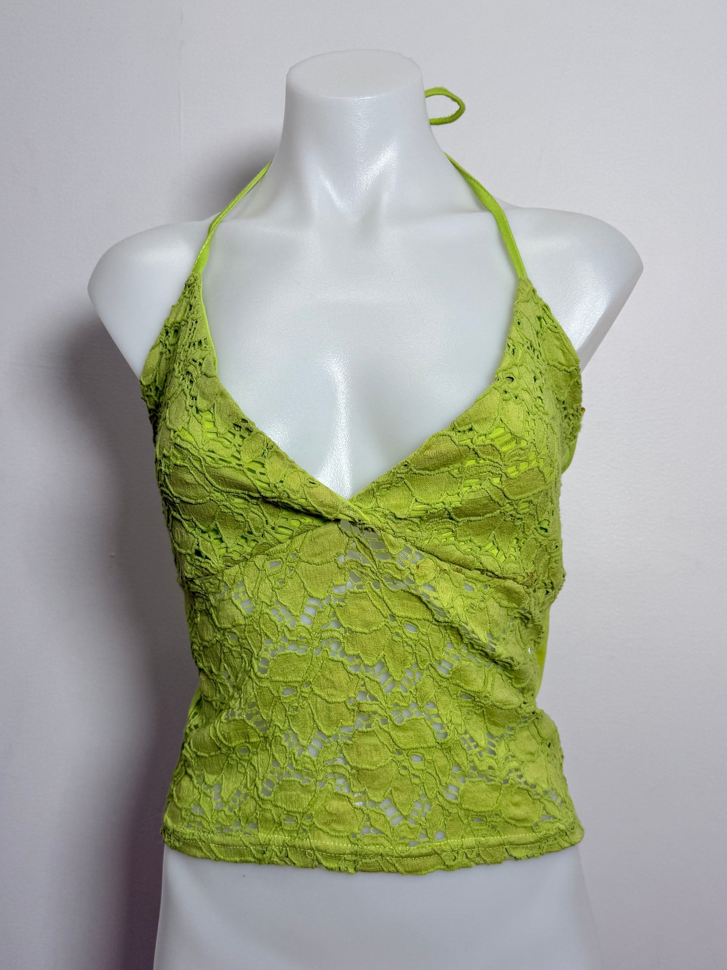 00's Italian green lace cami • Size S/M