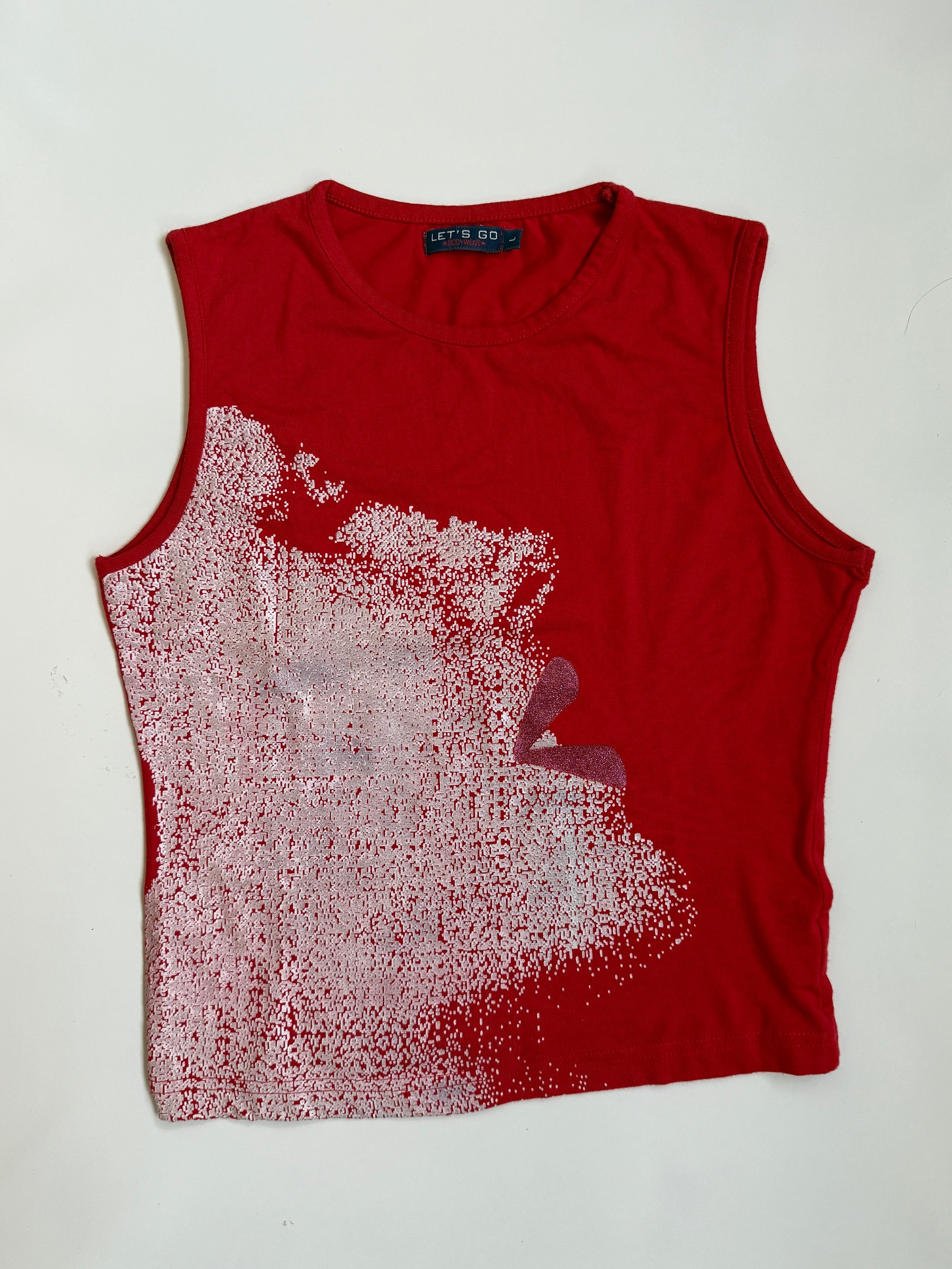 00's Let's Go graphic print tank • Size S