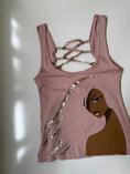 Load image into Gallery viewer, 00's Print tank w lace up back detail • Size M
