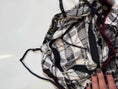 Load image into Gallery viewer, 00's Plaid cami w lace polka trim • Size M

