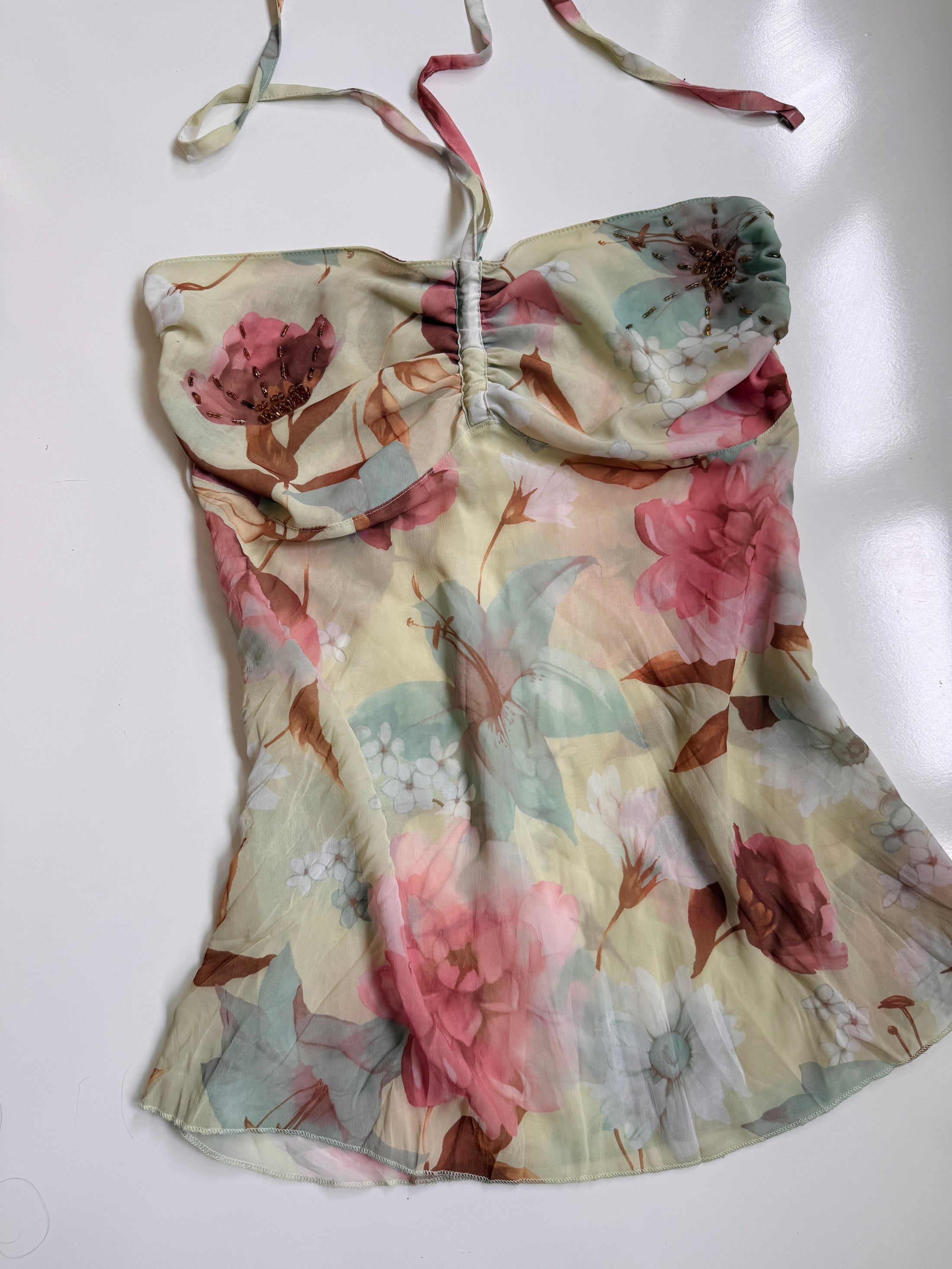 00's Sheer beaded fairy halter • Size M